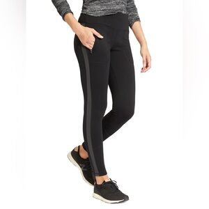 Athleta Street To Summit Black Fleece Legging